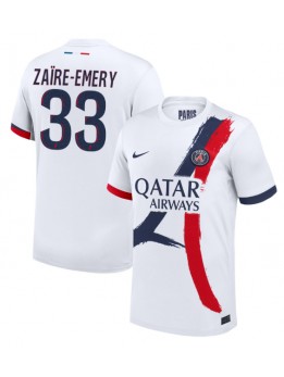 Muži Futbalové oblečenie Paris Saint-Germain Warren Zaire-Emery #33 2024-25 Krátky Rukáv - Preč